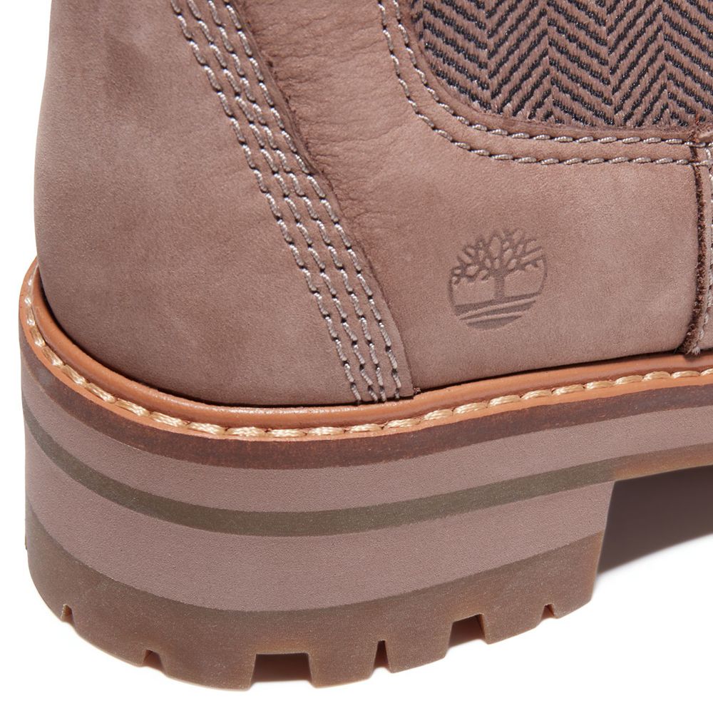 Botas de Seguridad Timberland Mujer Courmayeur Valley Gris - Chile VZL-871052